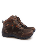 Botas de hiking para mujer San Polos modelo 3271 en cuero nobuck color café, vista lateral.