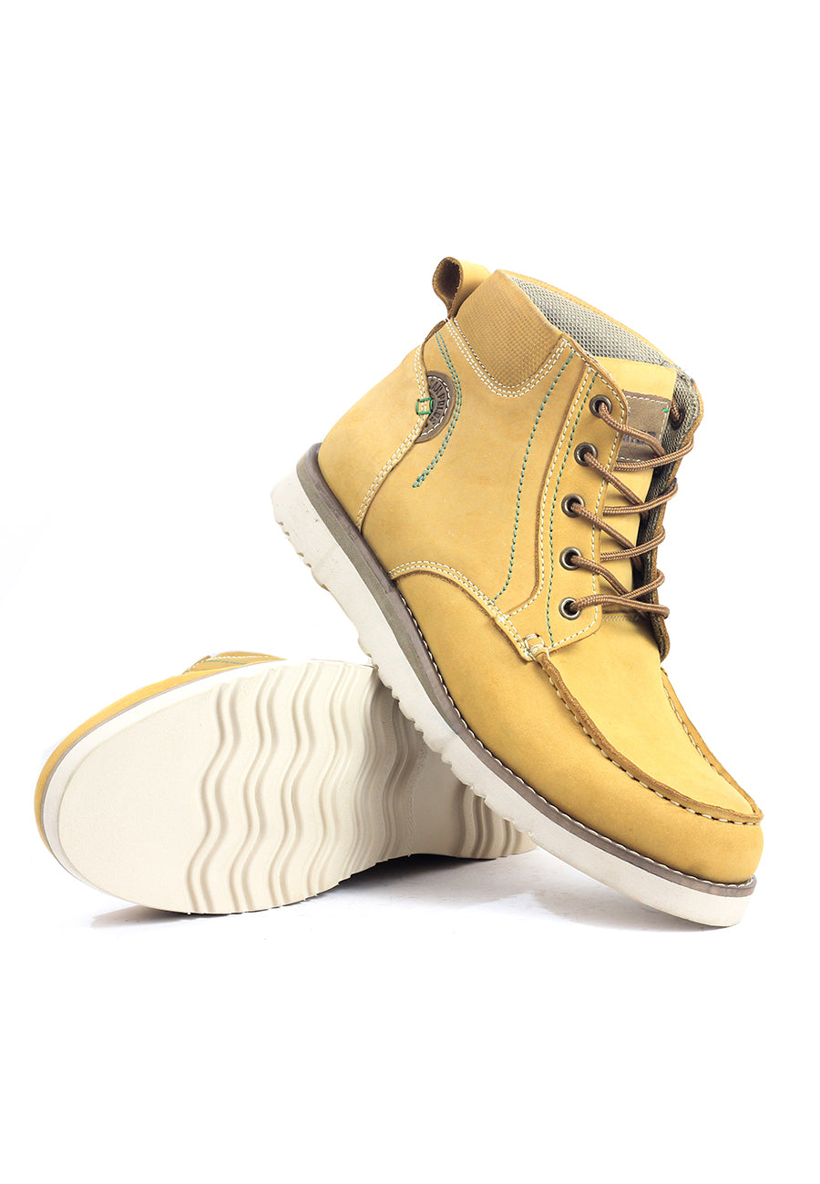 Botas San Polos Casual Hombre 3614 Nobuk Oro