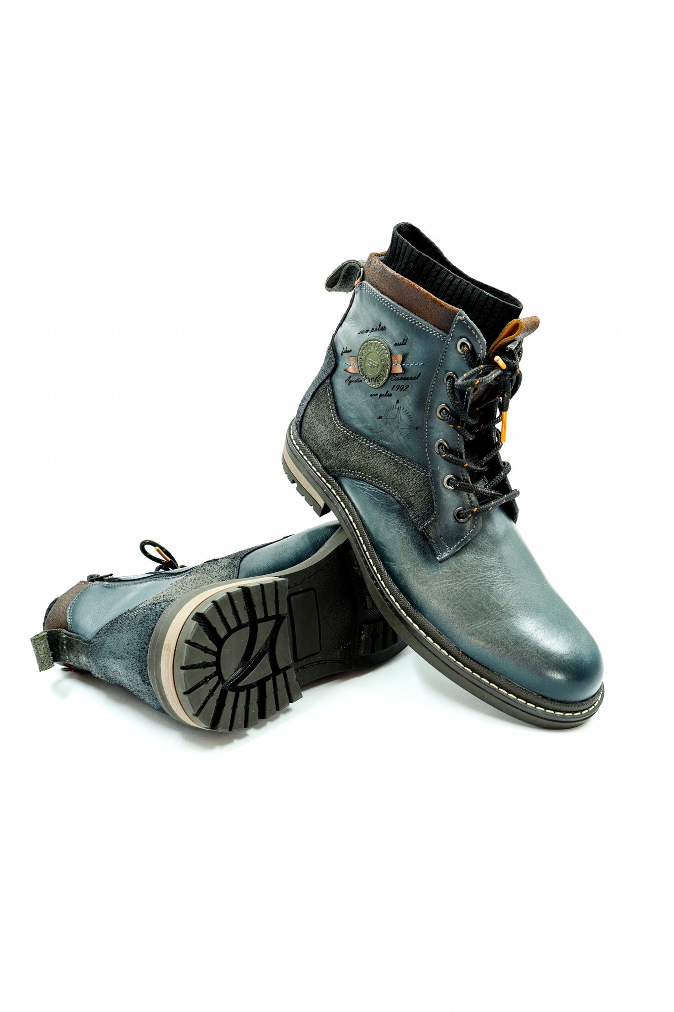 Botas San Polos Leñador Hombre 3796 Rustico Gris