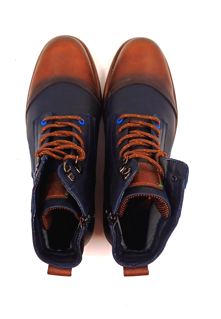 Botas San Polos Casual Hombre 3416 Azul Coñac