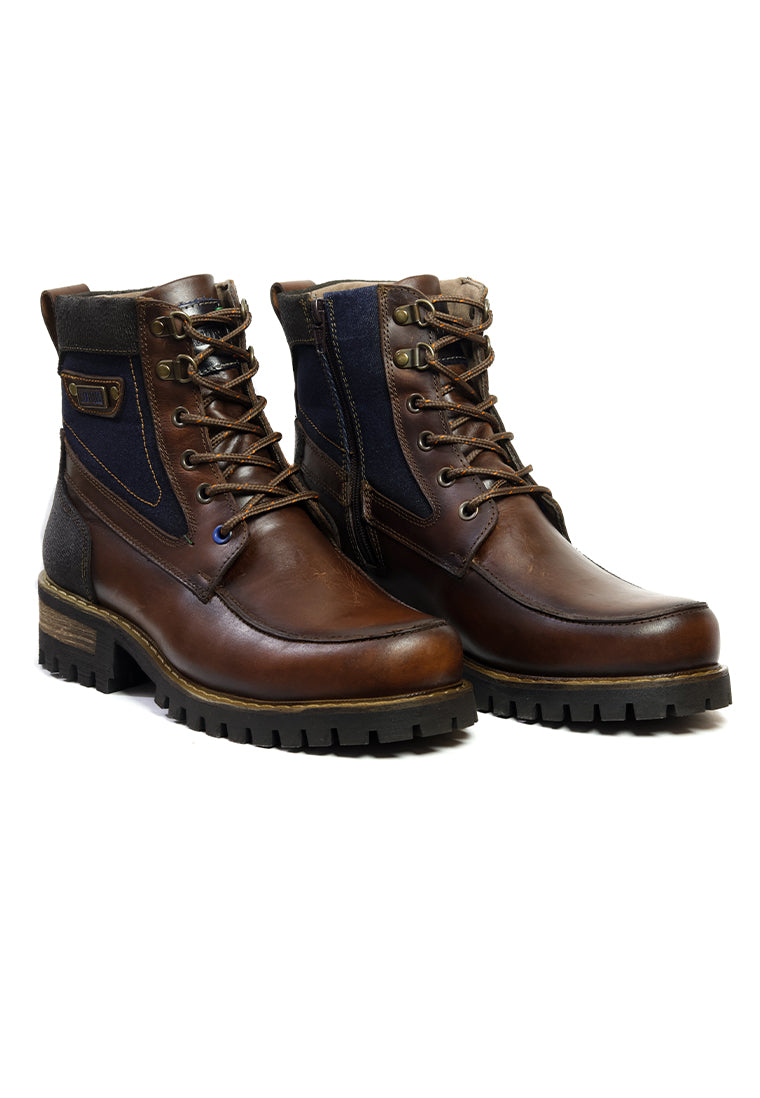 Botas San Polos Leñador Hombre 3891 Coñac Azul