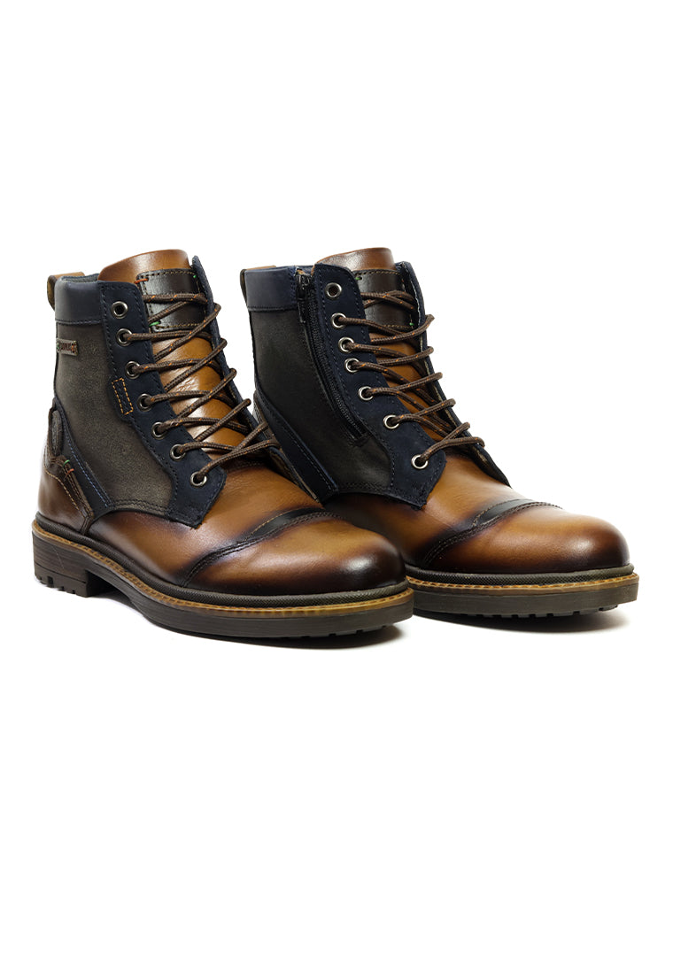 Botas San Polos Casual Hombre 3694 Miel Azul