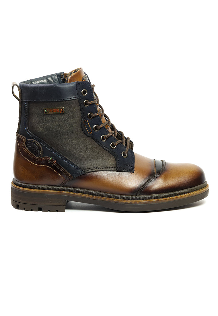 Botas San Polos Casual Hombre 3694 Miel Azul