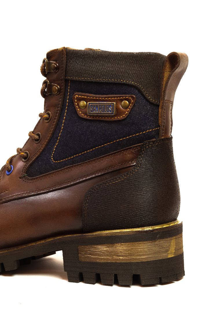 Botas San Polos Leñador Hombre 3891 Coñac Azul