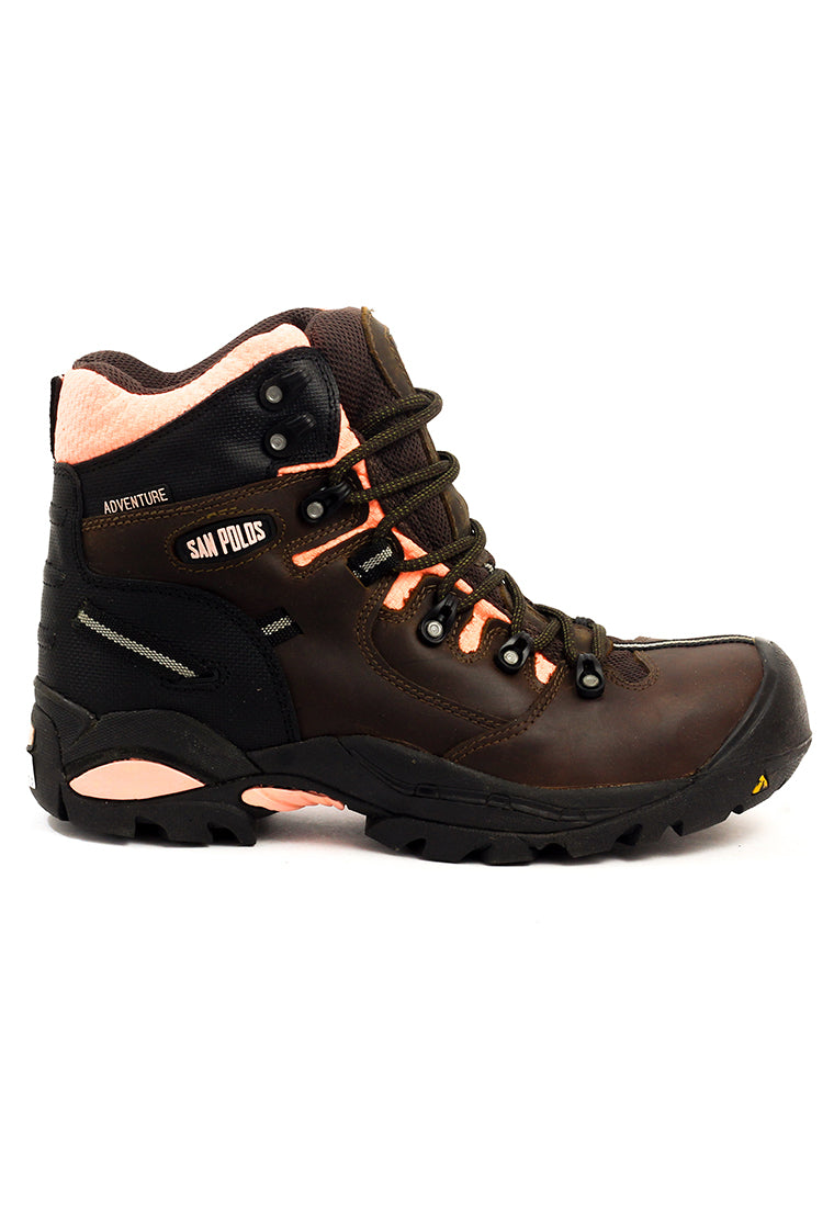 Botas San Polos Industrial Mujer 2838 Café Rosado