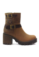 Botas de Cuero Casuales para Mujer San Polos EK5104 Pardo