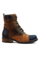 Botas de Cuero para Mujer San Polos | Casual EK1541 Miel y Azul
