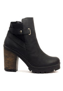 Botas de Cuero Casuales para Mujer San Polos EK8640 Negro