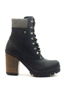 Botas de Cuero para Mujer San Polos EK8902 Negras | Estilo Casual