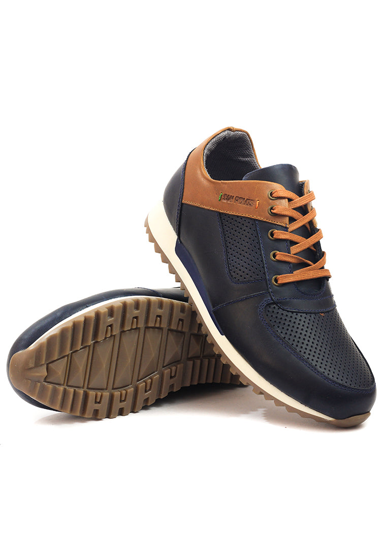 Zapatos San Polos Sneakers Hombre JCR394 Azul Café