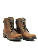 Botas de cuero para mujer San Polos MS012 color miel con estilo casual