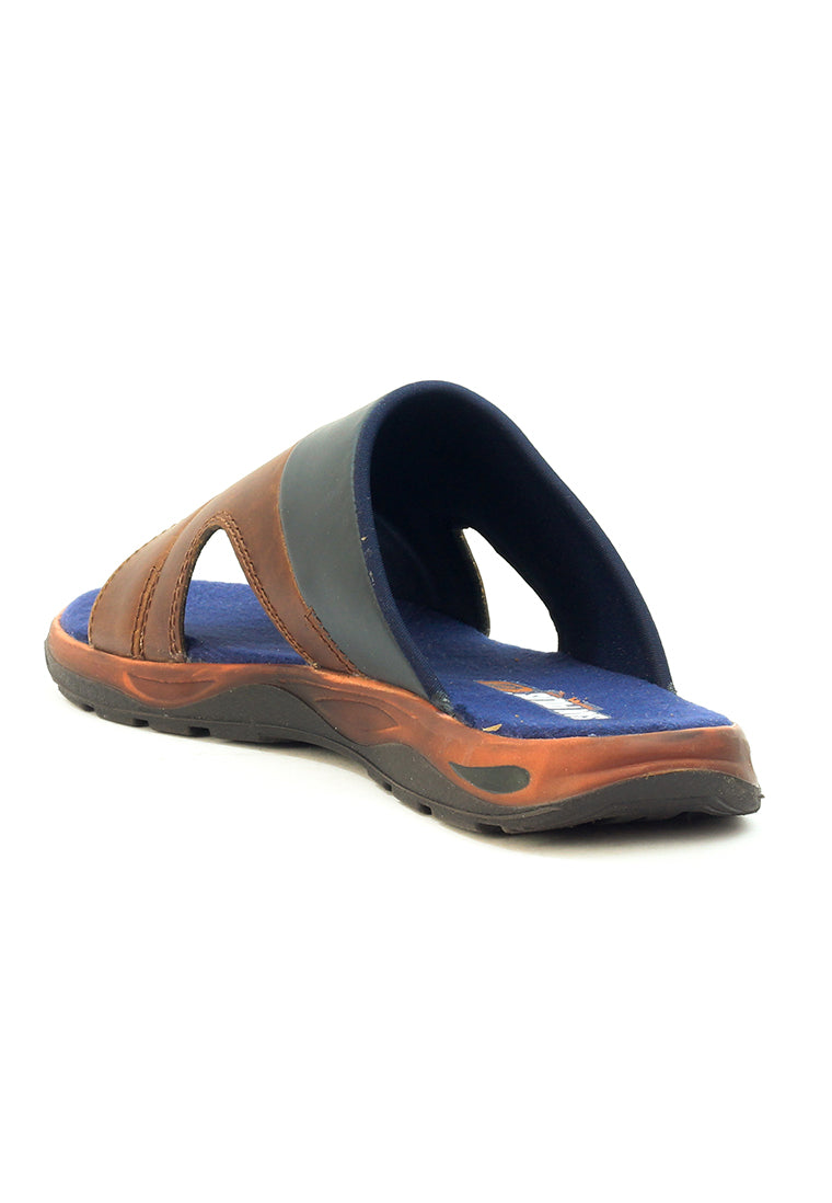 Sandalias San Polos Hombre SX001 Coñac Azul