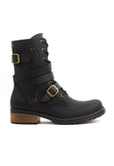 Botas de Cuero para Mujer San Polos JI05 Casual Negro