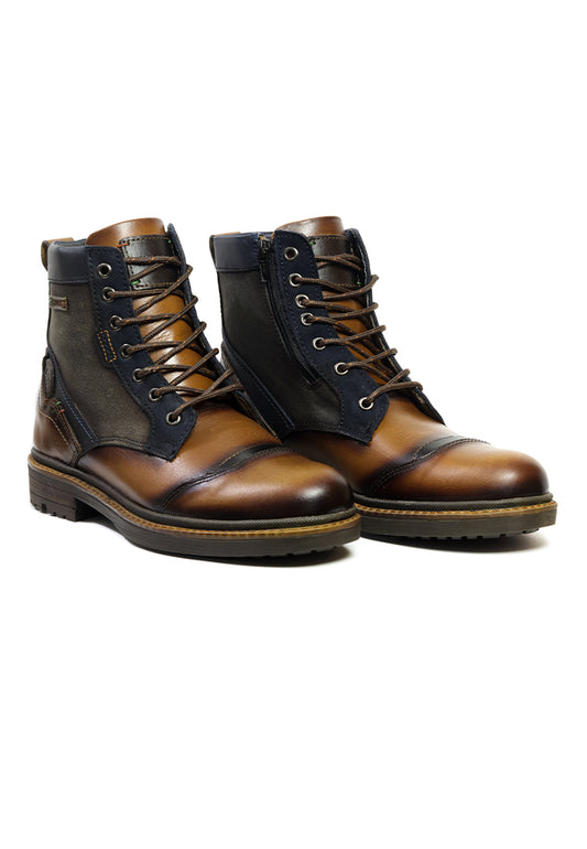 Botas San Polos Casual Hombre 3694 Miel Azul