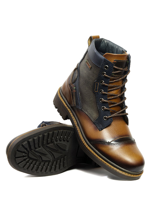 Botas San Polos Casual Hombre 3694 Miel Azul