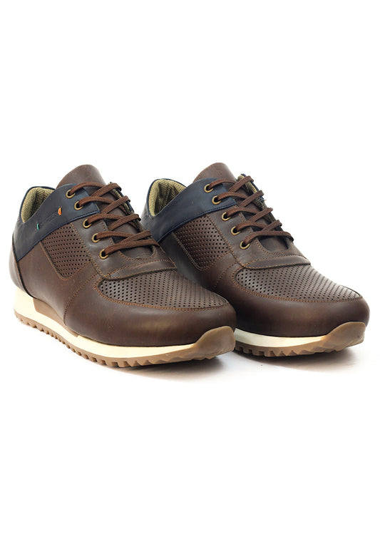 Zapatos San Polos Sneakers Hombre JCR394 Café Azul