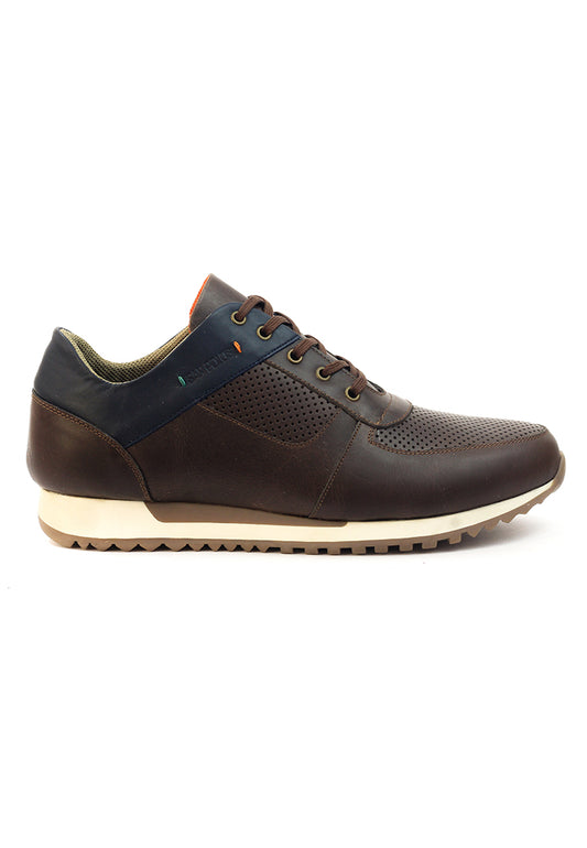 Zapatos San Polos Sneakers Hombre JCR394 Café Azul