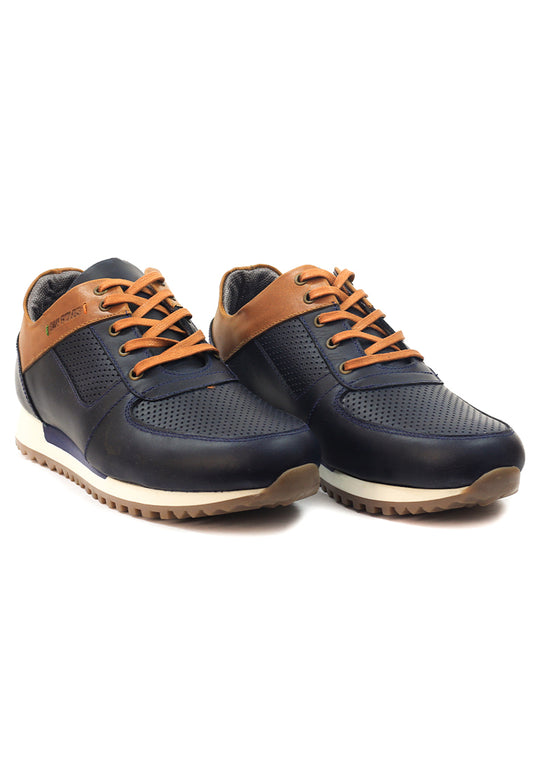 Zapatos San Polos Sneakers Hombre JCR394 Azul Café