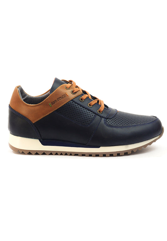 Zapatos San Polos Sneakers Hombre JCR394 Azul Café