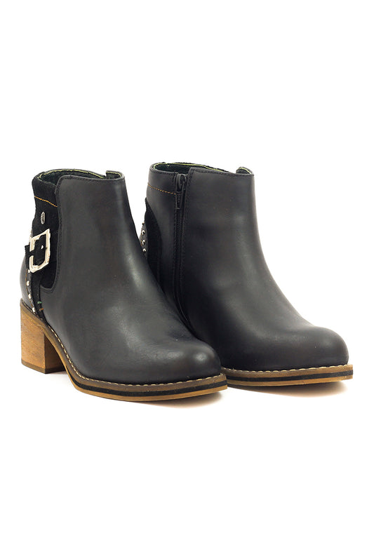 Botas San Polos Casual Mujer EK361 Graso Negro