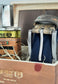 KIT PERFUME, REATA AZUL Y BILLETERA MIEL